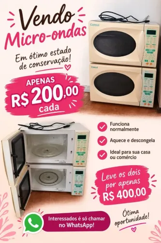 Micro-ondas 18lt conservado 