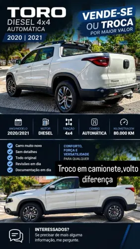 Fiat Toro Freedom 2.0 16V 4X4 Diesel Aut. 2021