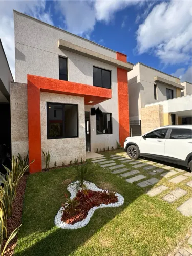 Bairro SIM - Aluguel/venda - Casa de Alto Padrão Mobiliada com 04 Quartos em Cond. Fechado