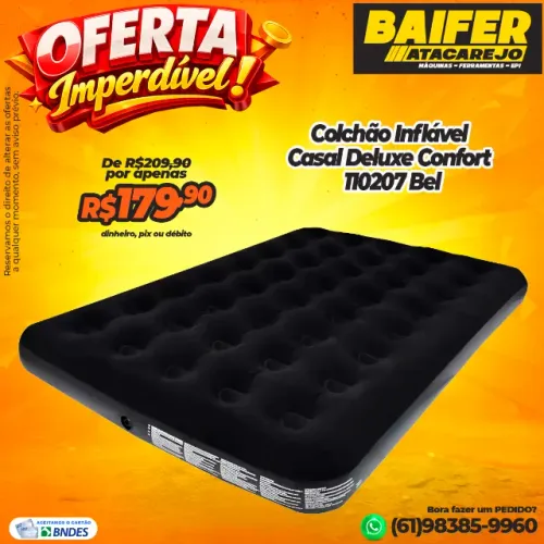 Colchão Inflável Casal Deluxe Confort 110207 Bel