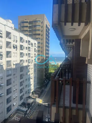 Apartamento de dois dormitórios com vista mar na quadra da praia!!!