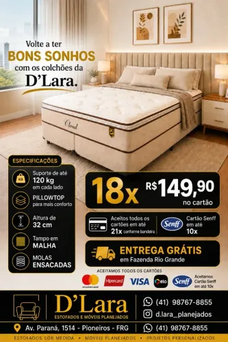 Conjunto box casal 138x188 molas ensacadas e pillow top