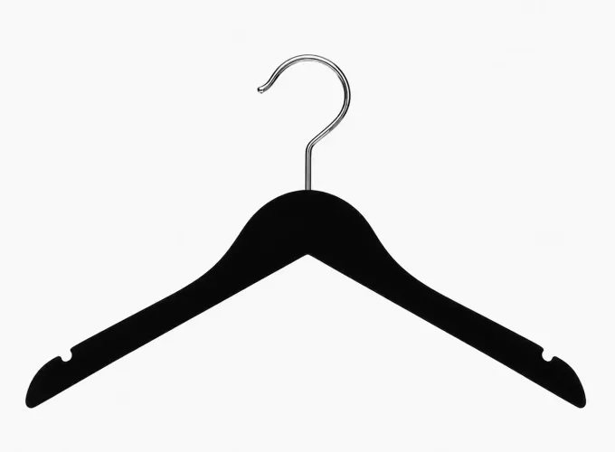 180 uni Cabide de madeira adulto preto envernizado luxo
