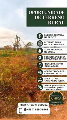 Vende-se terreno em Serrinha. 