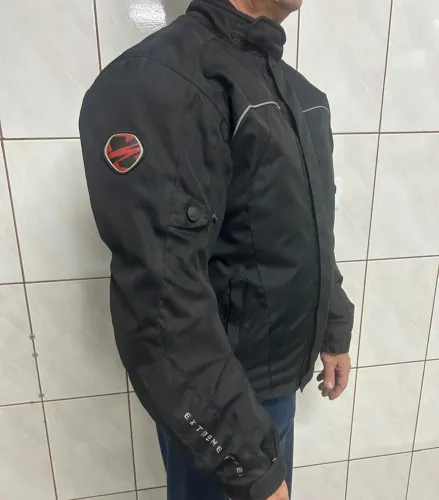 Jaqueta motociclista , poliéster reforçado, impermeável 
