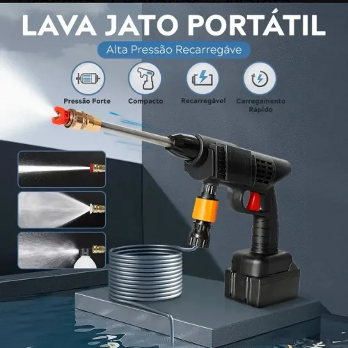 LAVA JATO PORTÁTIL<br><br>Alta Pressão Recarregáve