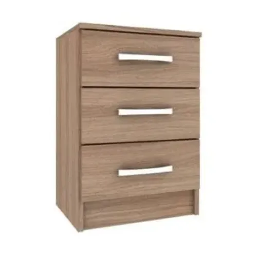 Mesa de Cabeceira Quissama 3 Gavetas Marrom Frete Grátis - Até 12x S/ Juros