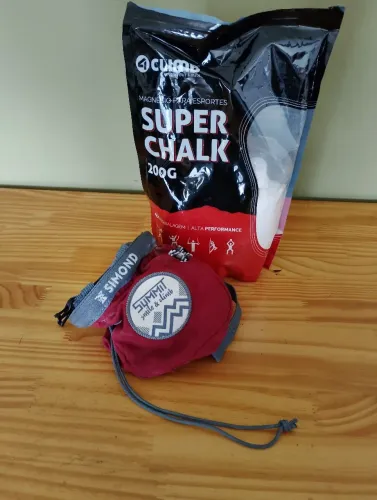 Saco para magnésio de escalada Simond vermelho + magnésio de brinde