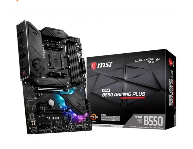 Placa-Mãe MSI MPG B550 Gaming Plus, AMD AM4, ATX, DDR4, Preto - MPG B550 GAMING PLUS
