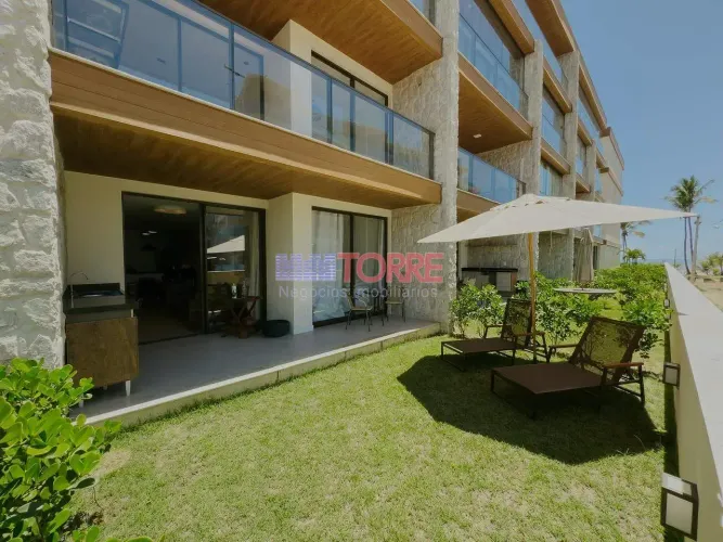 Apartamento garden pé na areia para locação, Condomínio Petra, Jardim Atlântico, Ilhéus, B