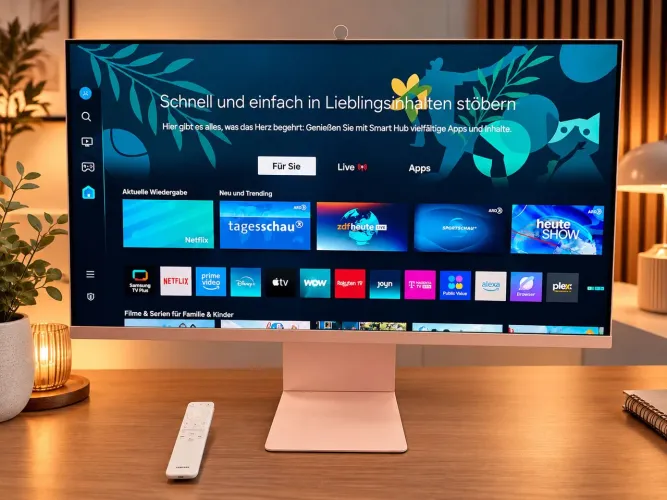 SAMSUNG SMART MONITOR M8 32? 4K - ROSA - IMPORTADO DA ALEMANHA