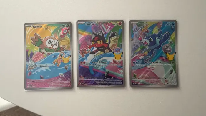 Cartas Pokemon - Parceiros Iniciais - Trio de Alola
