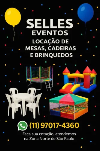 Locação mesa cadeiras