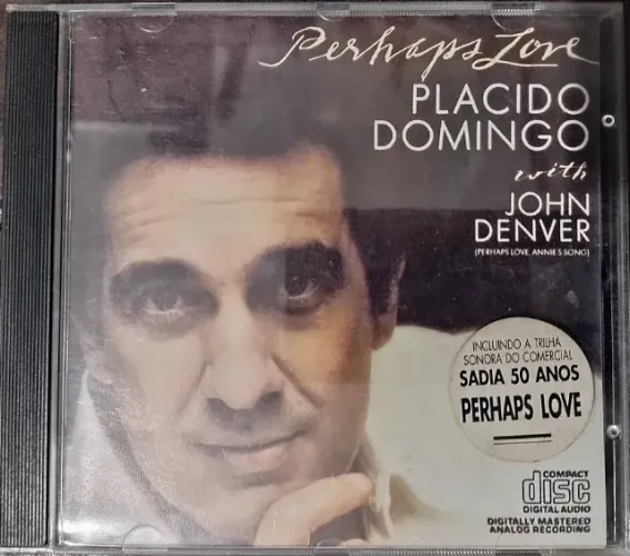 Cd de 1981 do Placido Domingo & John Denver - Perhaps Love - Columbia/Sony Music