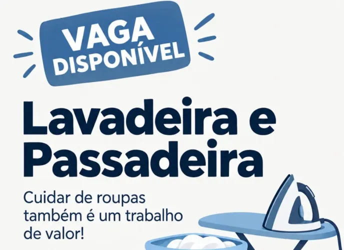 Vaga Lavadeira e passadeira