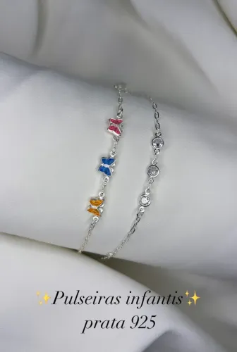 Pulseira infantil em prata 925