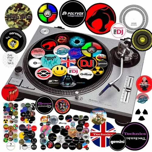 1 par de feltros para toca discos de vinil dj colecionadores vitrolas pink up