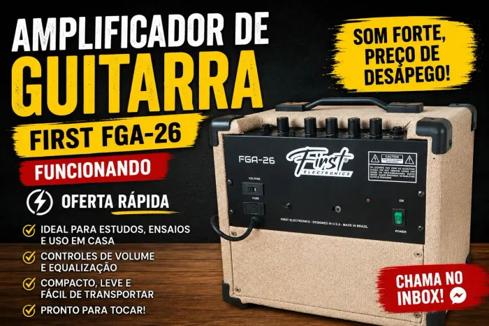 Amplificador First Electronics FGA-26 - Som forte e preço de desapego!