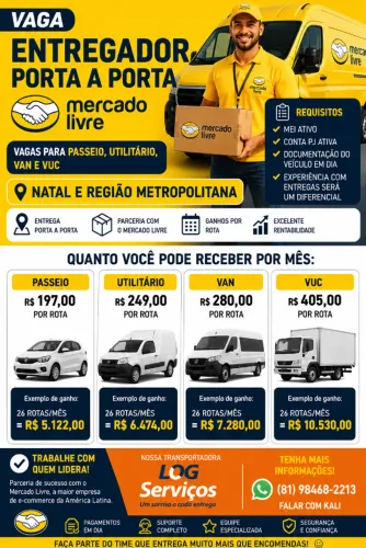 VENHA SER NOSSO MOTORISTA EM NATAL