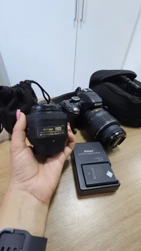 Nikon D5100 + Lente 18-55 VR + Lente 35mm f/1.8 - Kit Completo