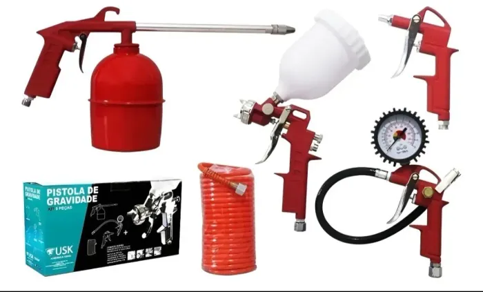 Kit pistola de gravidade 5 peças usk