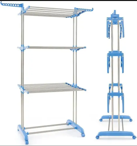 Varal Inox Dobrável Vertical Economiza Espaço