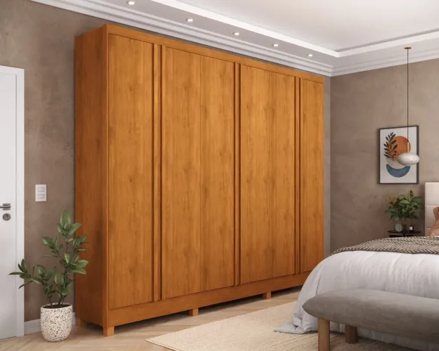 Guarda roupa grande para casal Eros com 6 portas 