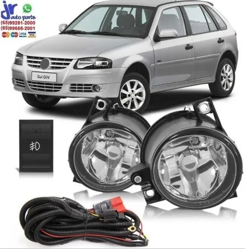 Kit Farol De Milha Gol G4 2006 2007 2008 2009 2010 2011 2012 2013 2014 Neblina Auxiliar