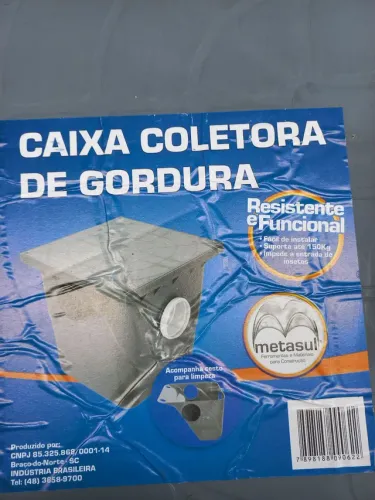 Caixa coletora de gordura metasul 41 L.