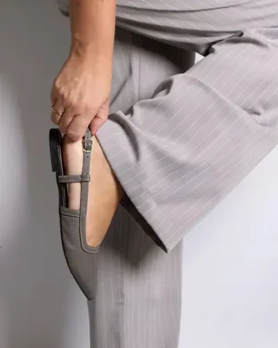 Slingback Ravena Cinza - Frete Grátis Sorocaba e Votorantim