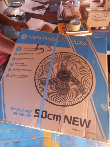 Ventilador de parede 50cm e outros. Novo