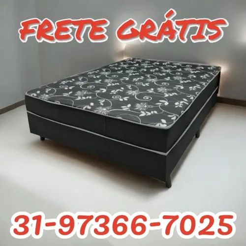 CAMA BOX CASAL 10CM DE ESPUMA, CAMPEÃ DE VENDAS!!!!