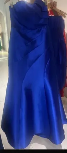 Vestido de festa longo azul