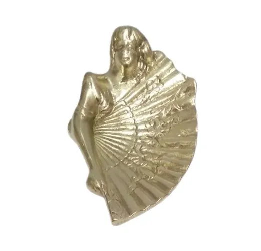 saboneteira leque em bronze