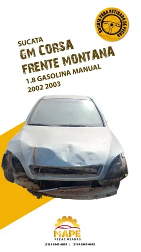 Sucata GM Corsa Frente Montana 1.8, gasolina, manual, 2002/2003 retirada de peças