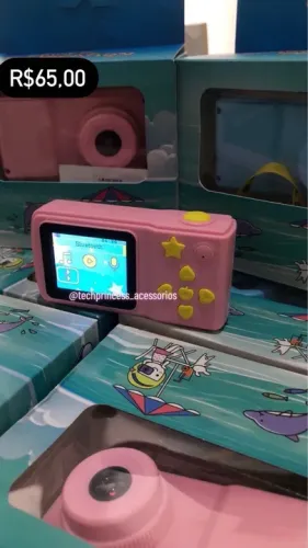 Câmera digital infantil Rosa