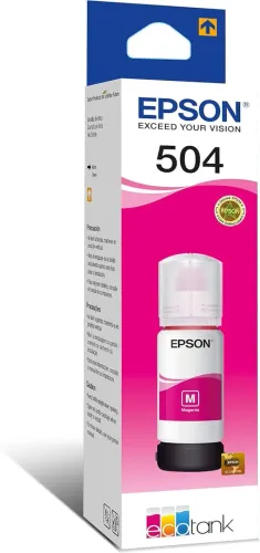 Garrafa de Tinta Original Impressora Epson EcoTank T504 Magenta - T504320