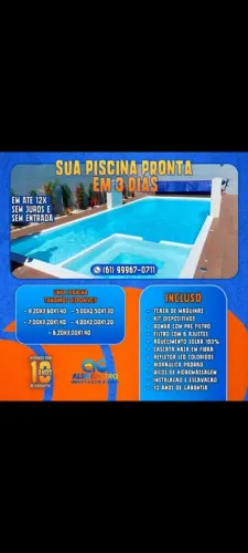 Piscina de Fibra - Pronta Entrega com Instalação Rápida!