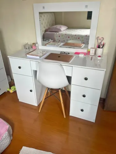 Camarim Penteadeira branca com LED - Entrega e montagem GRATIS