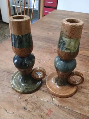 Castiçais de Pedra sabão 
