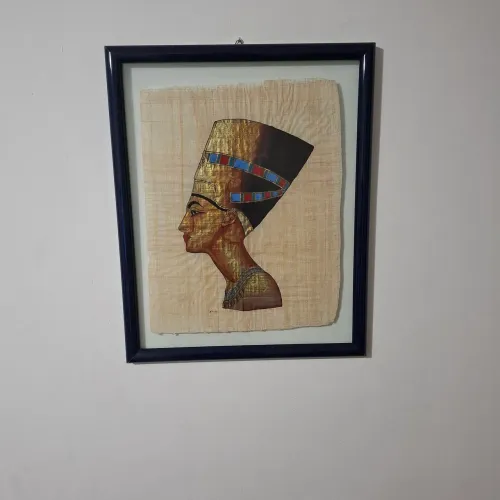 Quadro decorativo Nefertiti em papiro