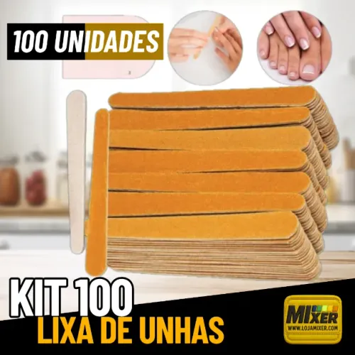 Kit com 100 Lixas de Unha 16cm _ BE11
