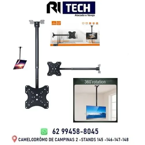Suporte de TV/Monitor 14" a 42" de Teto Articulado 