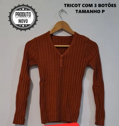 Tricot com 3 botões Tamanho P