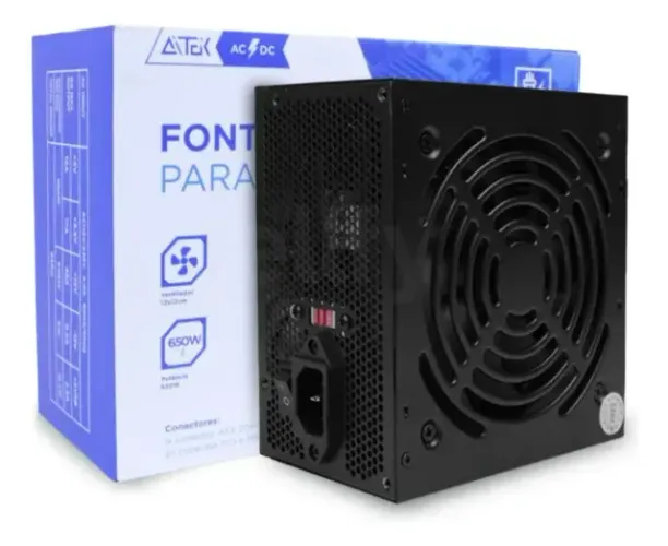 Fonte Pc Alimentação Computador Atx 650w Bivolt 110/220v Tek