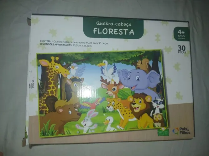 Quebra cabeça Floresta com 30 peças - MDF 