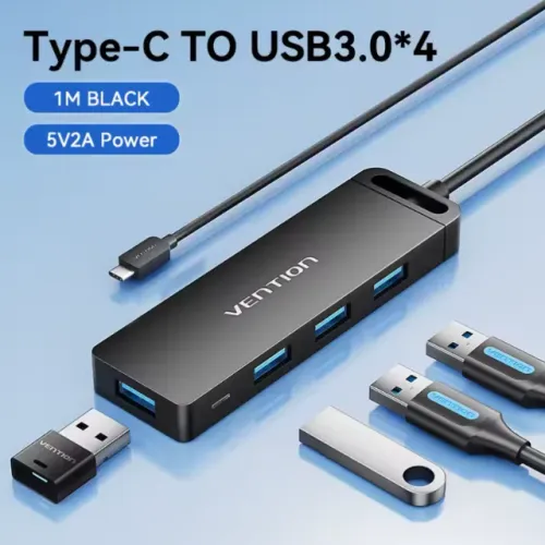 Vention adaptador de hub usb 4 portas usb tipo c