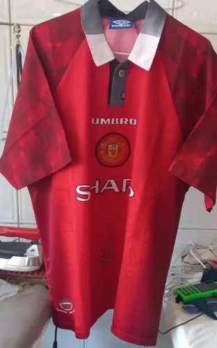 CAMISA MANCHESTER UNITED UMBRO 1996 #7 M VELDHOEN FRETE GRATIS