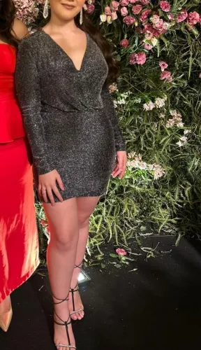 Vestido manga longa
