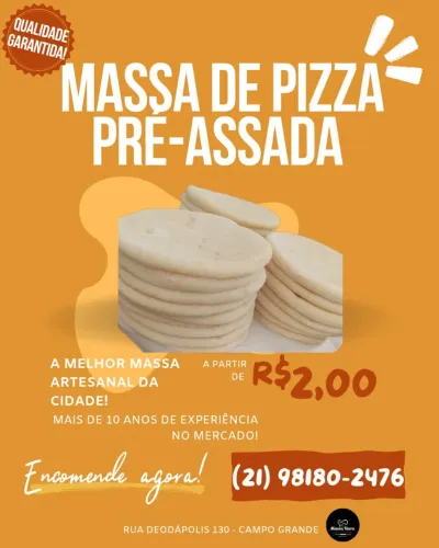Massa de Pizza Pré-Assada Artesanal